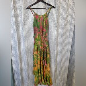 FARM Rio Sunrise Scenario Halter Dress